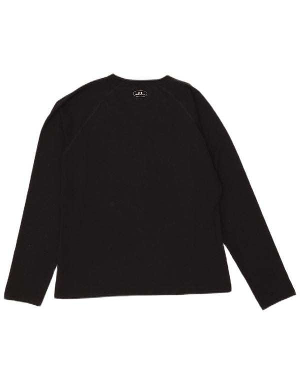 Top pentru femei Under Armour cu mânecă lungă UK 12 Medium Black Poliester