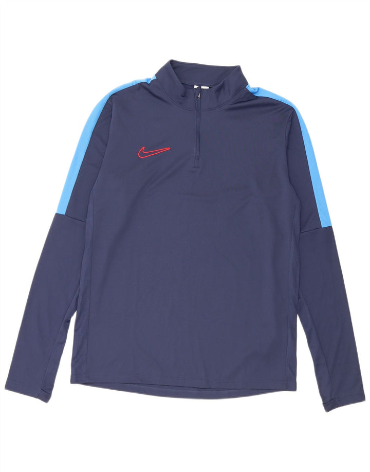 Trening pentru bărbați Nike Dri Fit Pullover Top, mediu, bleumarin, color block