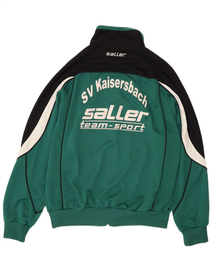 Saller Trening grafic pentru bărbați Jachetă mare, verde, poliester color bloc