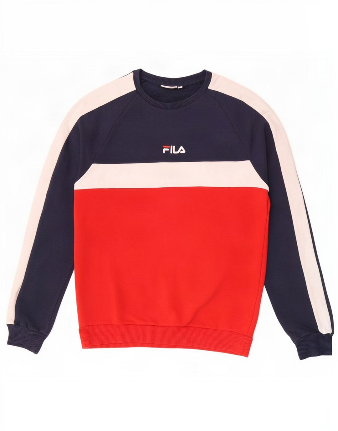 Pulover Fila Bărbați Pulover Mediu Bleumarin Bumbac Colorblock