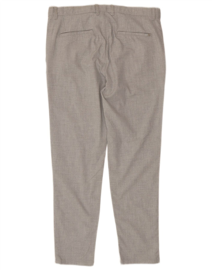 Pantaloni chino slim pentru bărbați Zara EU 40 Mediu L31 L29 Gri Poliester