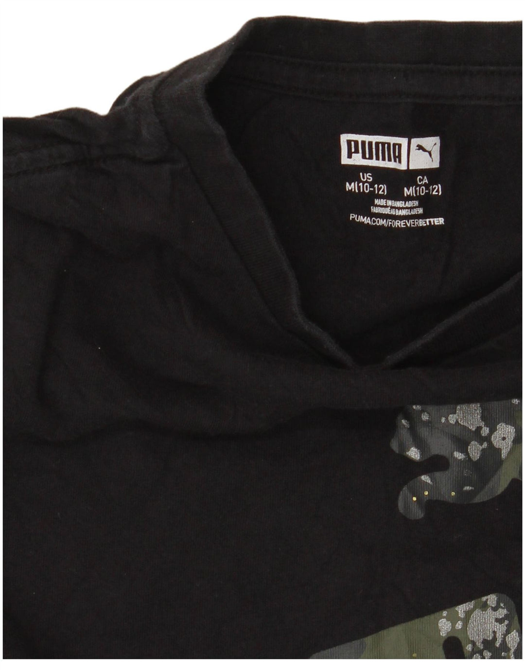 Tricou grafic PUMA pentru băieți Top 10-11 ani mediu negru