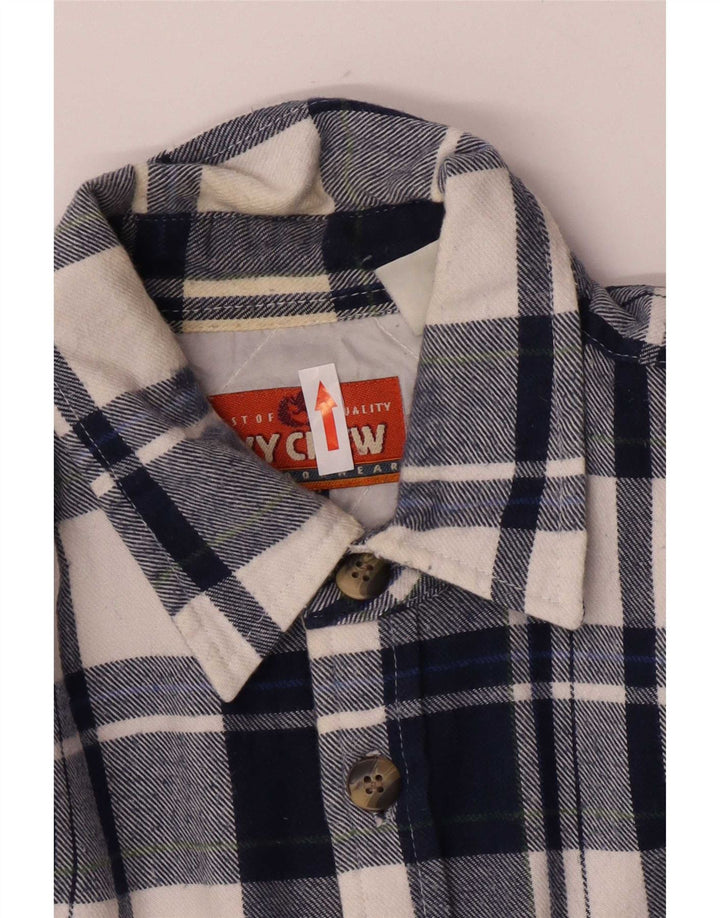 Ivy Crew Mens Lumberjack Flannel Shirt Medium Blue Plaid