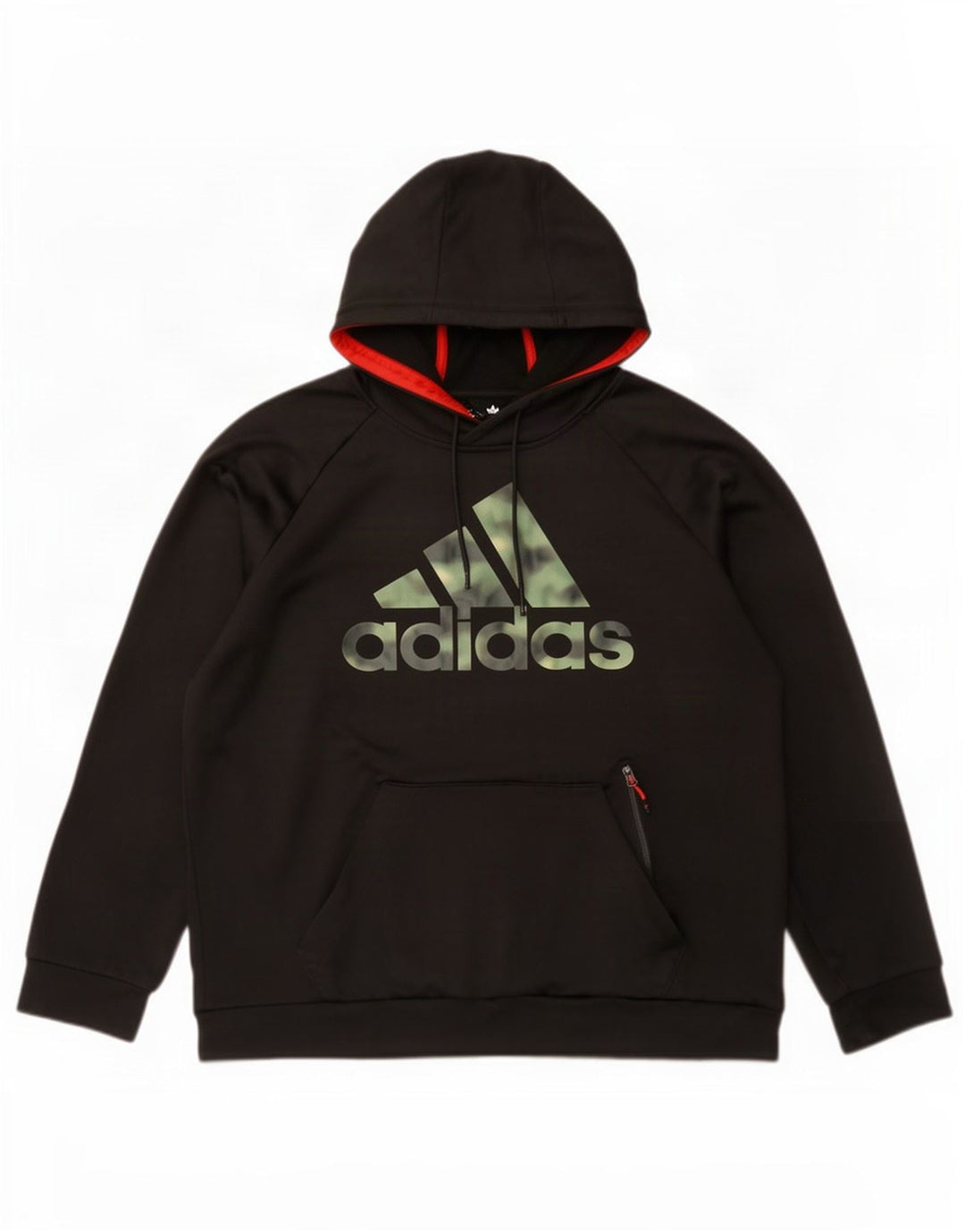 Pulover cu glugă grafic pentru bărbați Adidas XL, poliester negru