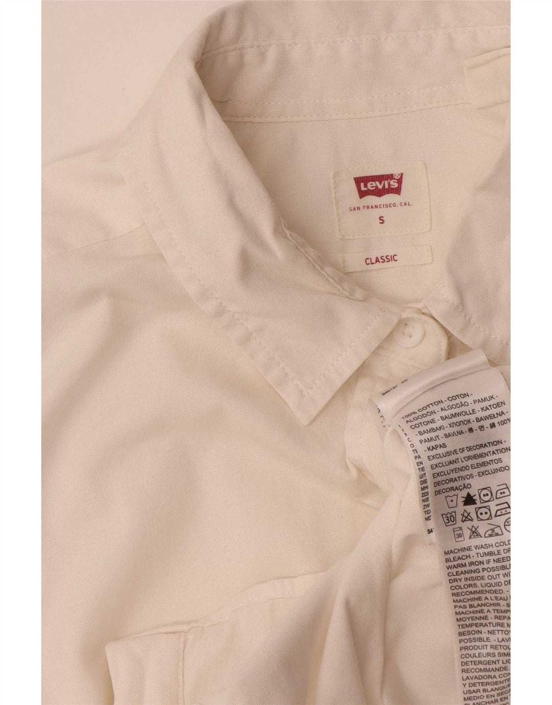 Cămașă Levi's Classic Fit 14-15 ani Bumbac alb mic