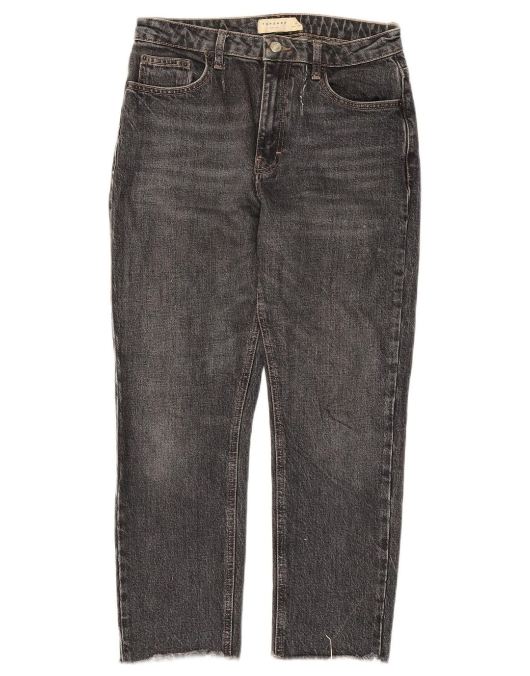 Blugi drepti pentru femei Topshop W28 L25 bumbac gri