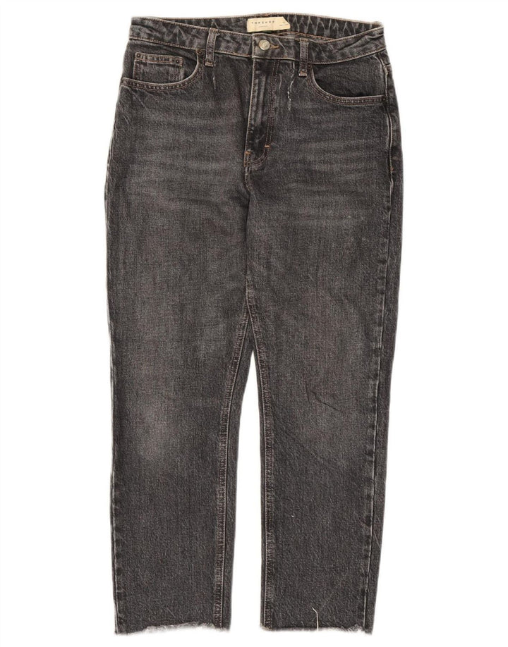 Blugi drepti pentru femei Topshop W28 L25 bumbac gri