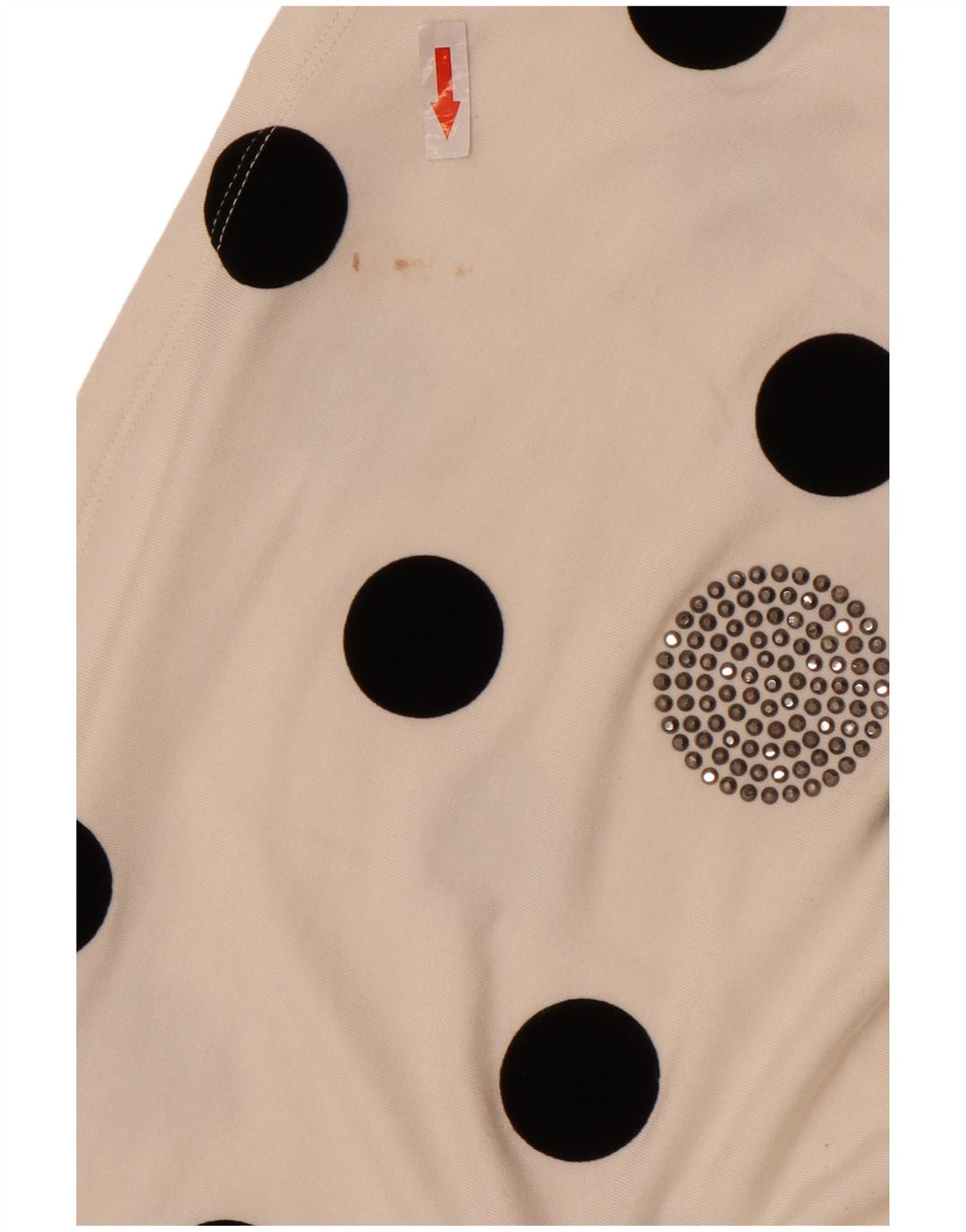 Top pentru femei Liu Jo cu mânecă lungă, cu un umăr, IT 42 Medium White Polka Dot