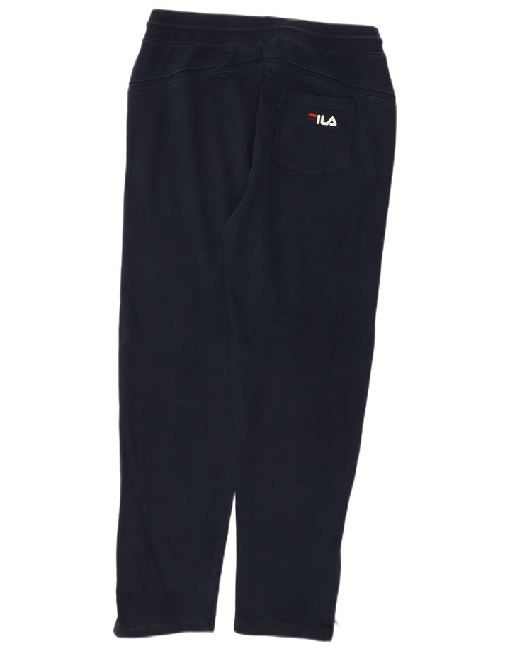 Pantaloni de trening Fila pentru bărbați, bumbac mediu albastru bleumarin
