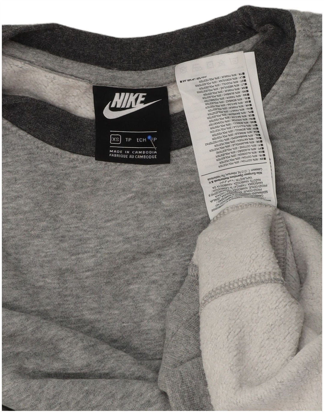Pulover pentru bărbați Nike XS, bumbac cu pete gri