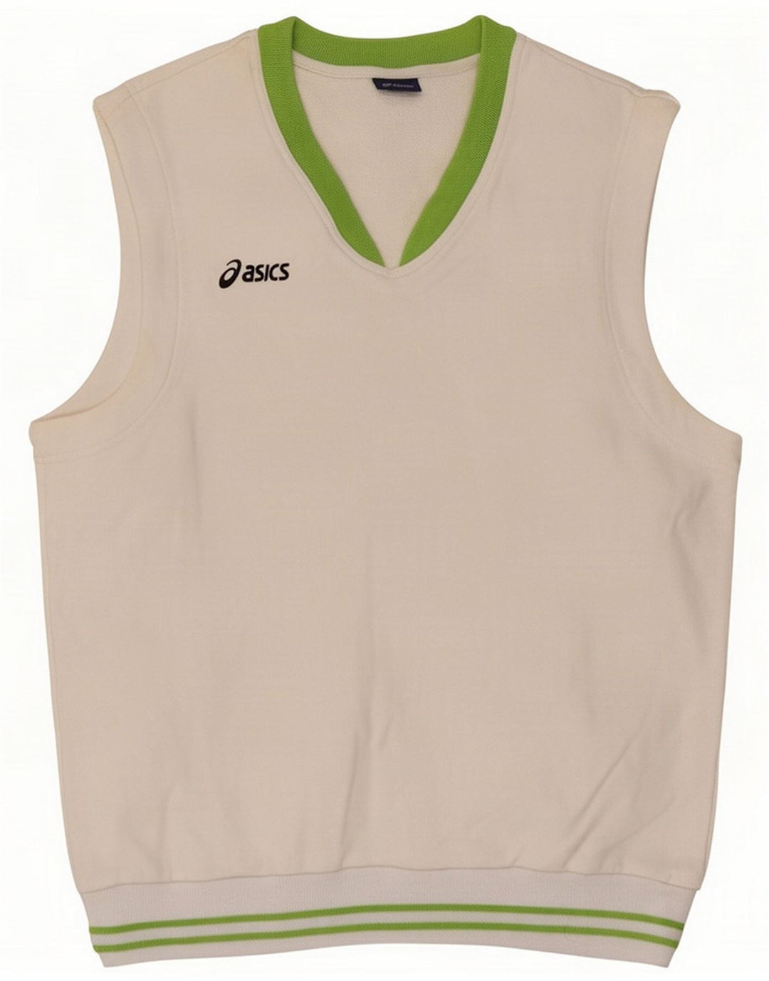 Asics Mens Vest Top Bumbac mediu alb