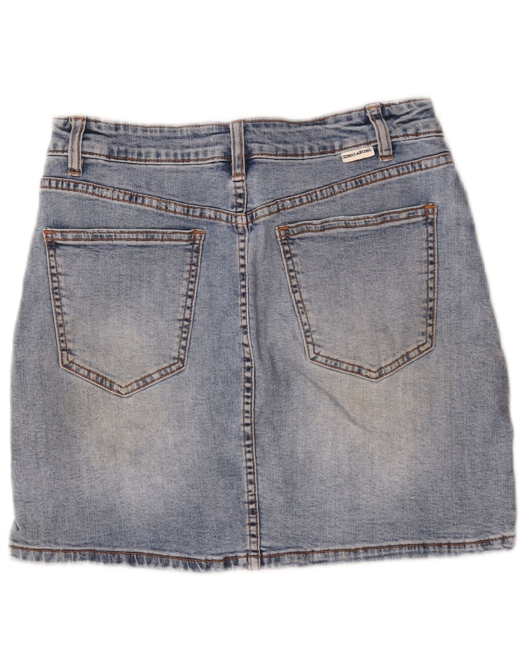 Fusta de blugi pentru femei Billabong W30 bumbac albastru mediu