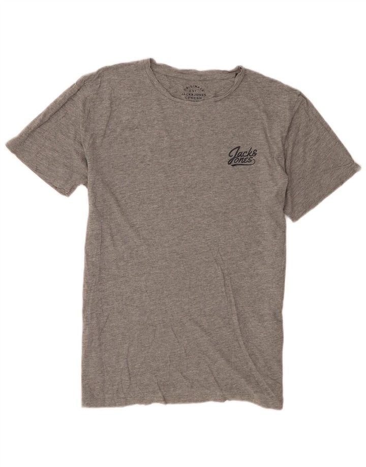 Tricou grafic Jack & Jones pentru bărbați Top mare din bumbac gri