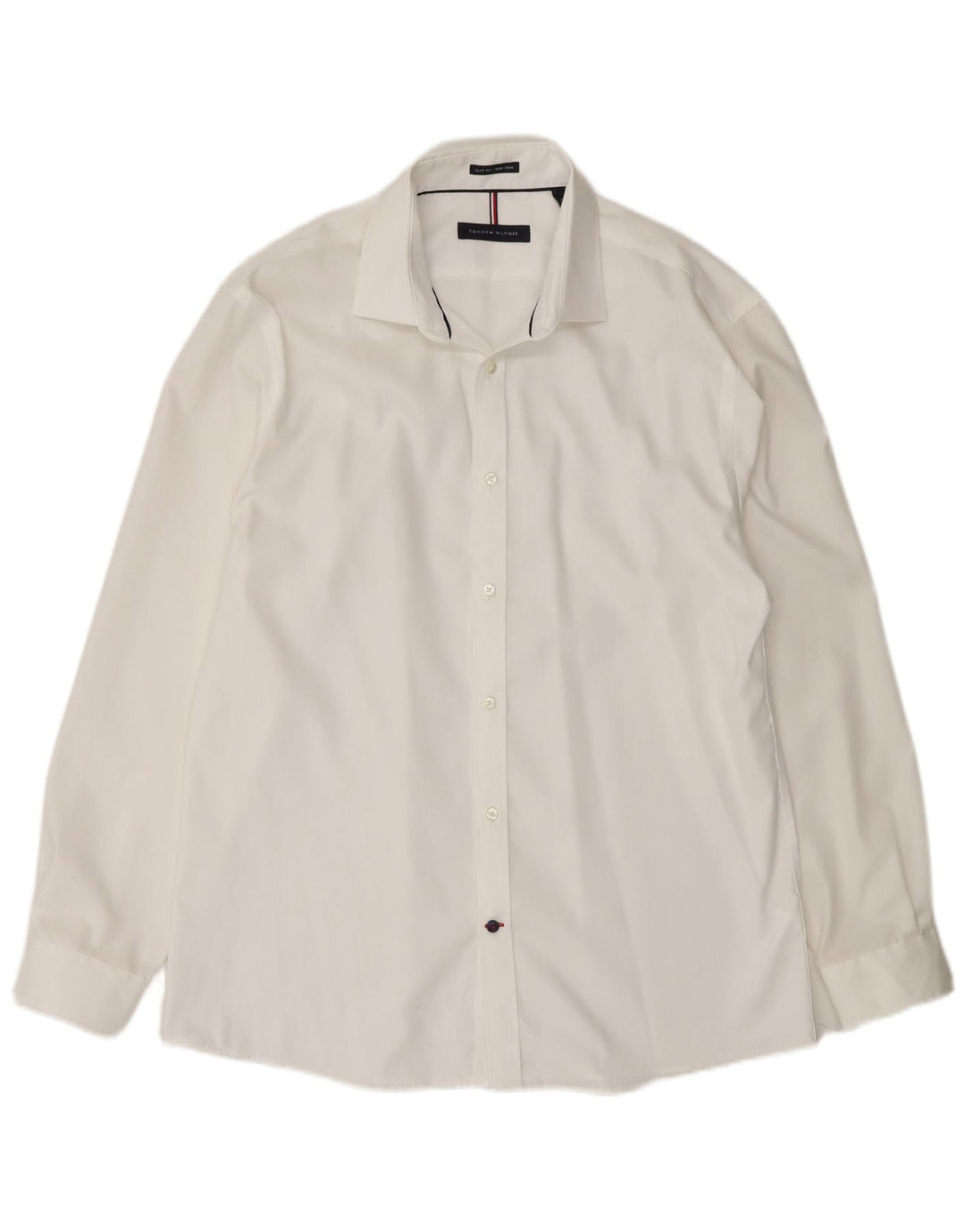Cămașă pentru bărbați Tommy Hilfiger Slim Fit Mărimea 16 Mare Albă