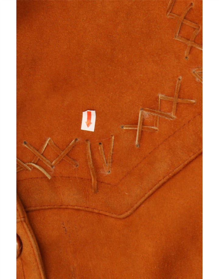 Palton supradimensionat din shearling vintage pentru femei UK 18 XL maro