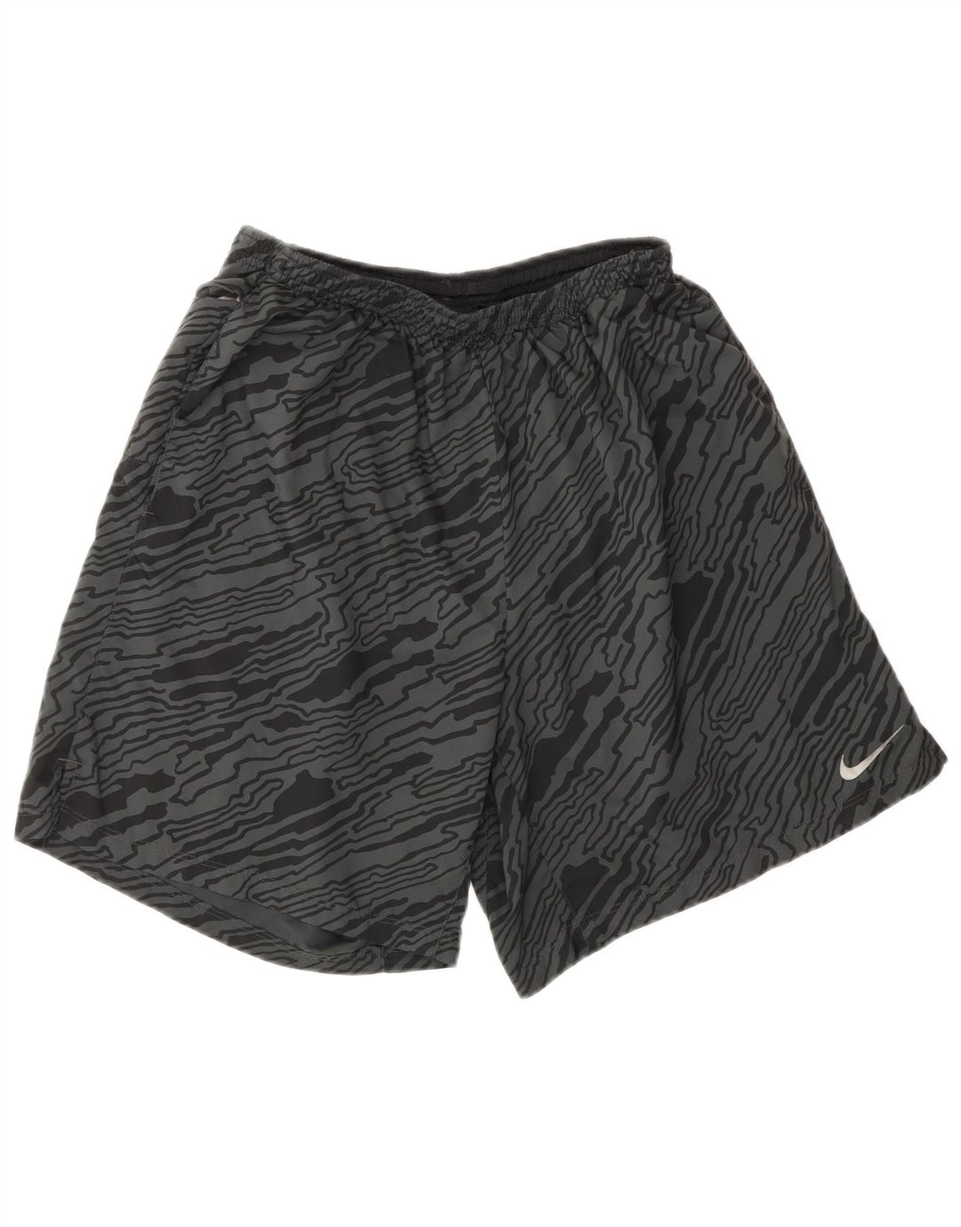 Pantaloni scurți sport NIKE Dri Fit pentru bărbați, cu model abstract, poliester mari, gri
