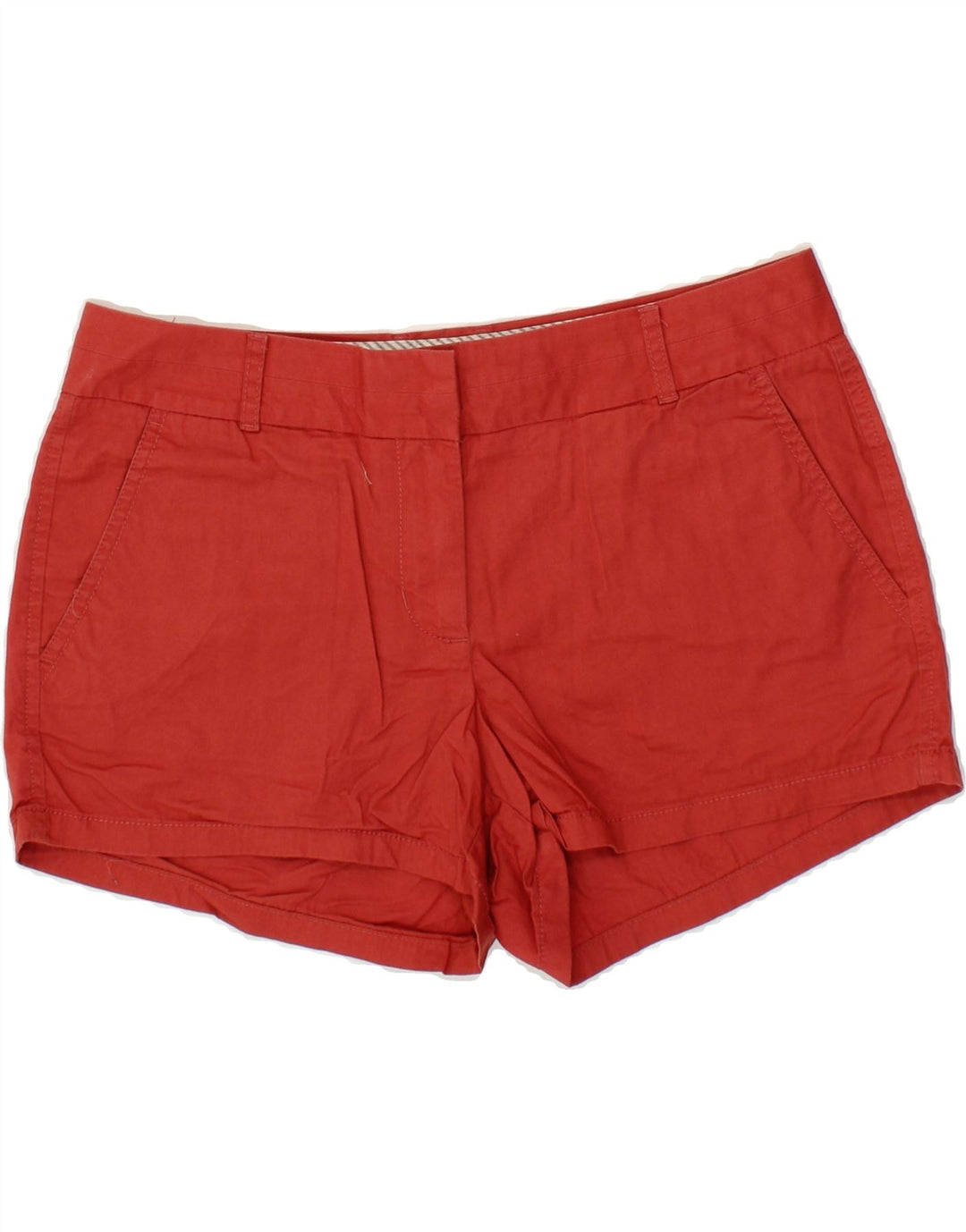 J. CREW Womens Broken In Chino Shorts US 6 Medium W30  Red Cotton Vintage J. Crew and Second-Hand J. Crew from Messina Hembry 