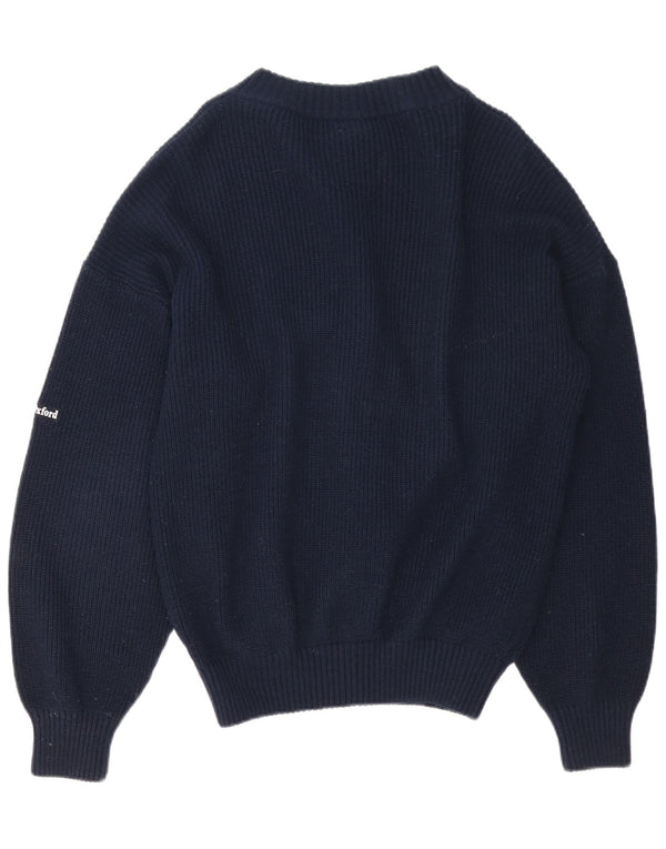 Pulover Cardigan Bărbați Ivy Oxford Lână Mediu Bleumarin