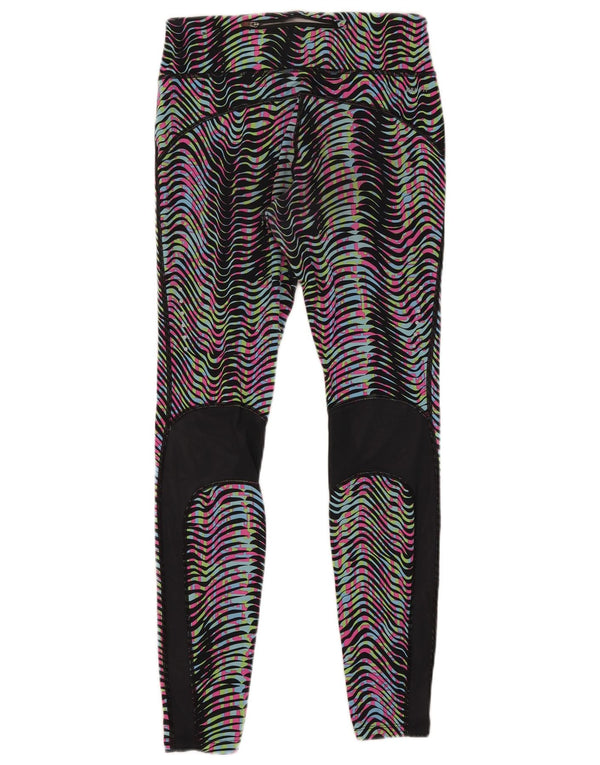 Leggings Dri Fit Nike pentru femei UK 12, nailon cu dungi medii multicolore