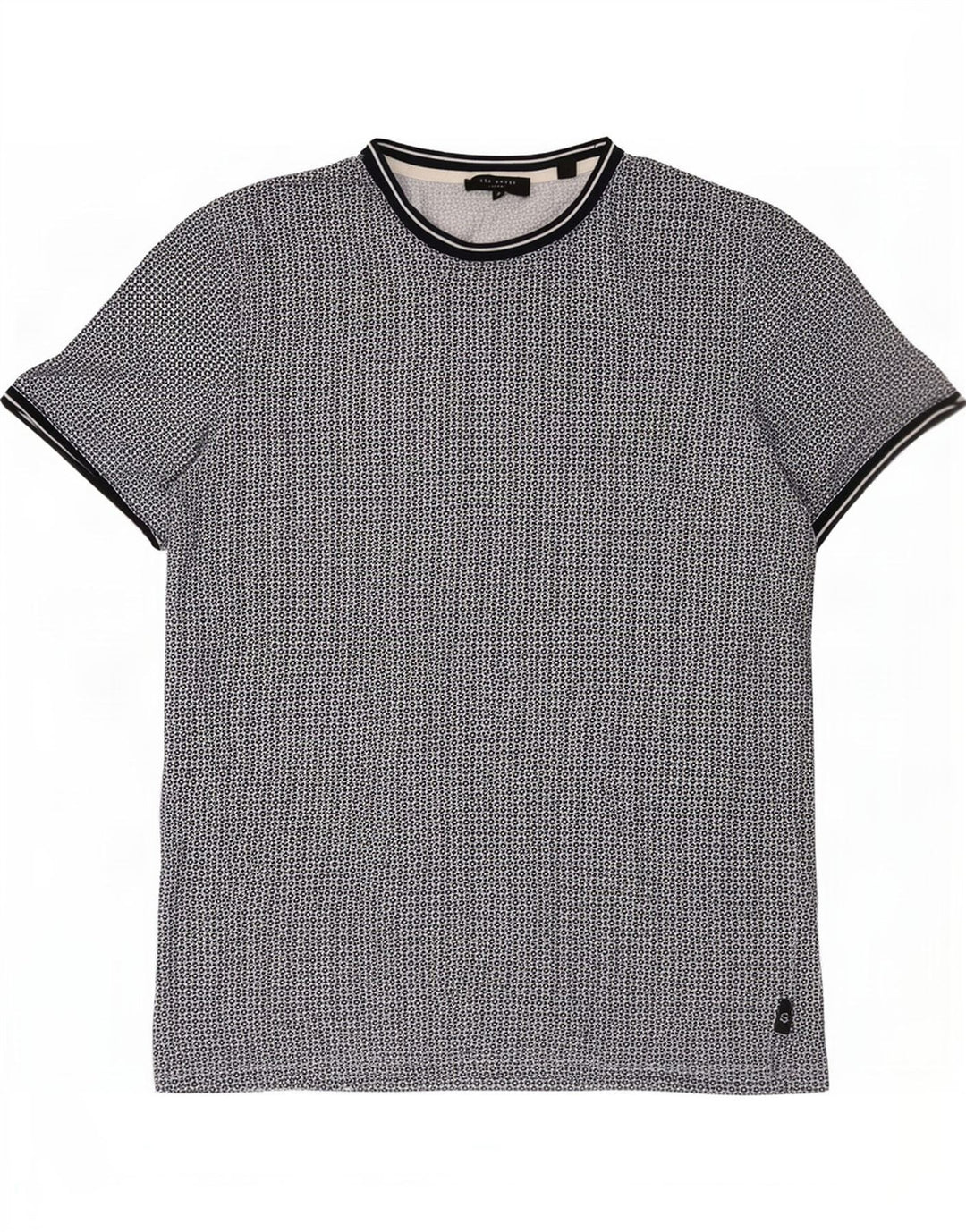 Tricou pentru bărbați Ted Baker Mărimea 4 mare, bumbac cu pete gri