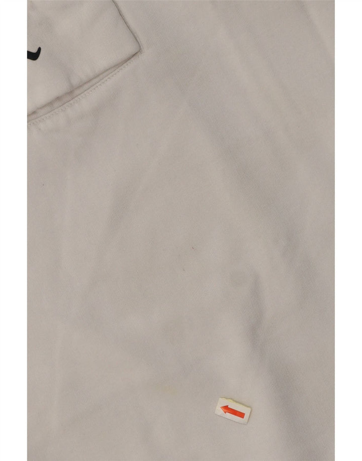 Pulover pentru bărbați CHAMPION, cu grafică, cu gât, cu fermoar, bumbac alb mediu