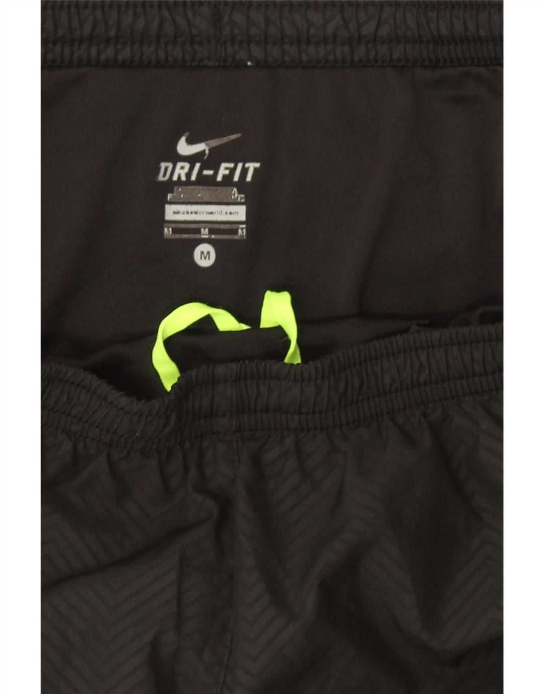 Pantaloni scurti sport NIKE Dri Fit pentru femei UK 14 Medium Black Chevron