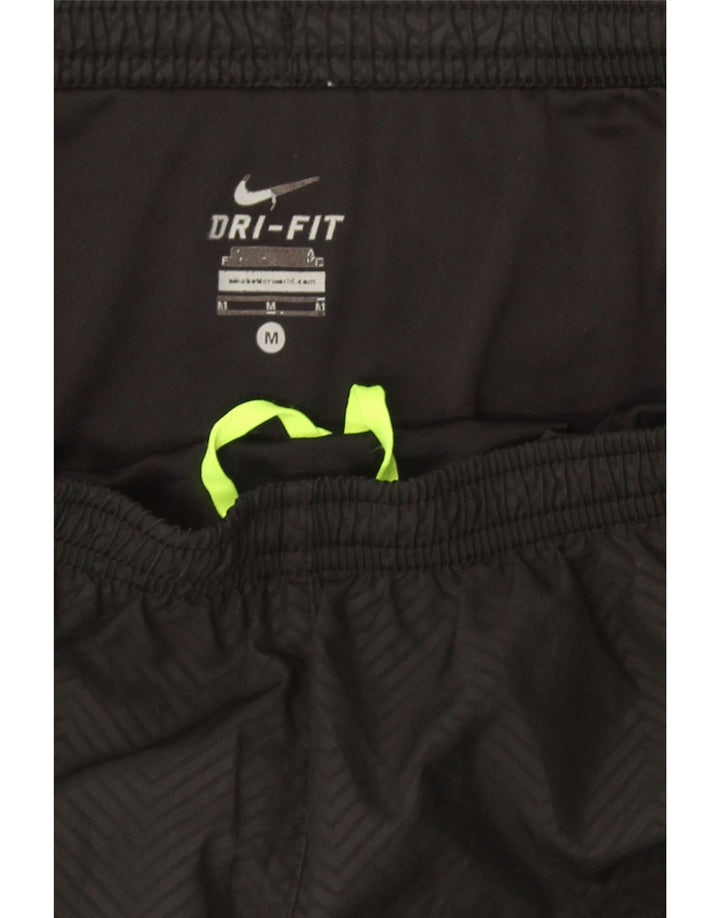 Pantaloni scurti sport NIKE Dri Fit pentru femei UK 14 Medium Black Chevron