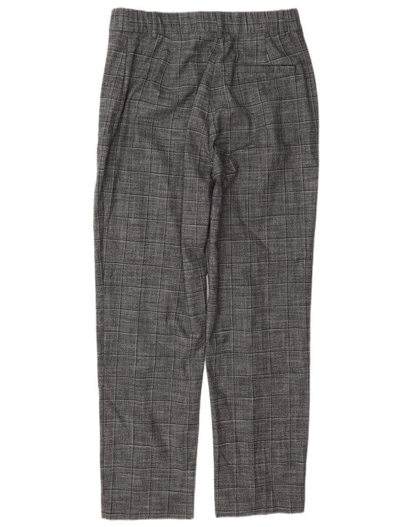 Pantaloni de costum pentru femei Marks & Spencer UK 14 Large W30 L30 Gri Check