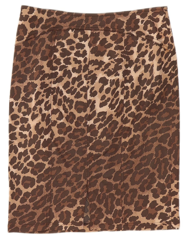 KAREN MILLEN Fusta creion pentru femei UK 8 Small W30 Maro Animal Print