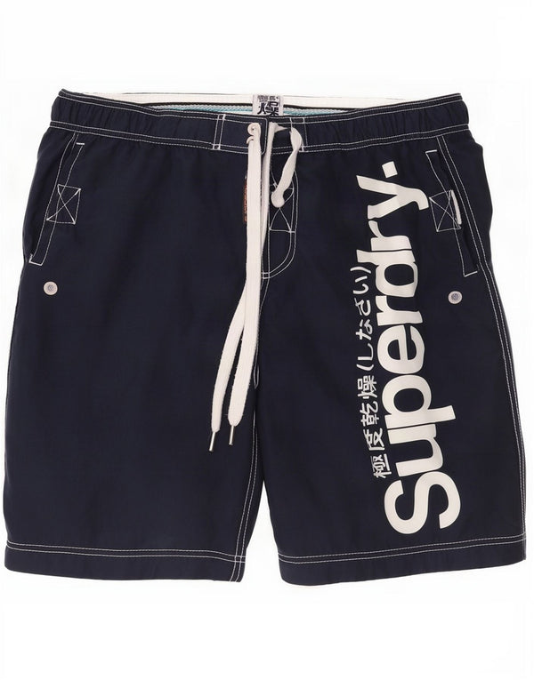 Pantaloni scurți de înot grafic pentru bărbați Superdry, mari, bleumarin