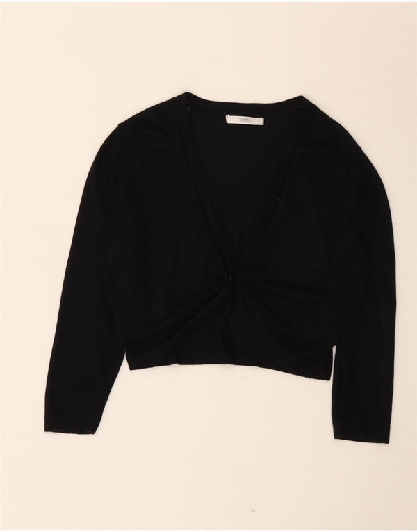 Marks & Spencer Pulover Crop Cardigan pentru femei UK 12 Medium Black Viscose