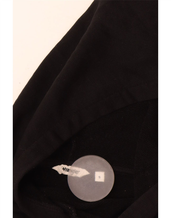 WRANGLER Pulover supradimensionat pentru femei cu glugă cu grafică UK 10 Bumbac negru mic