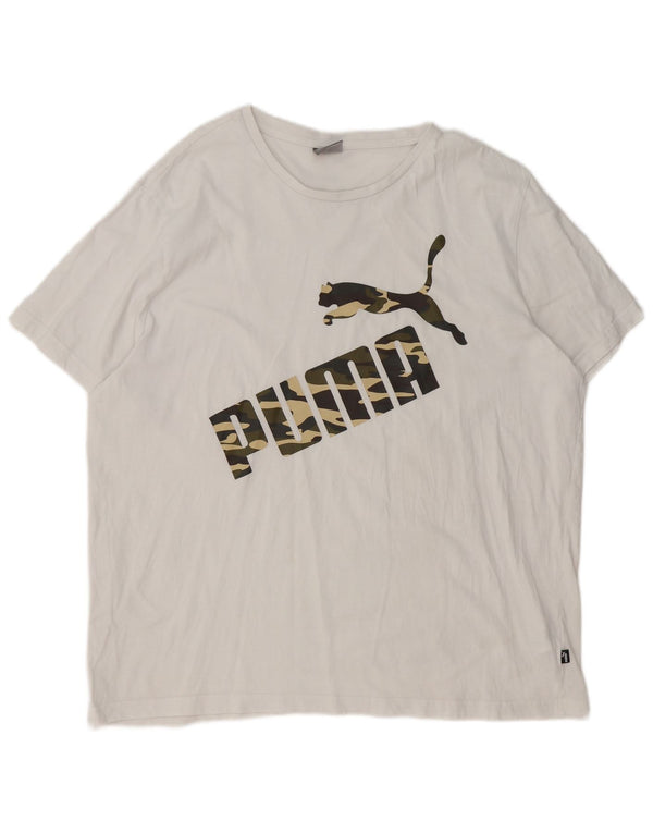 Tricou grafic Puma pentru bărbați Top 2XL Bumbac alb