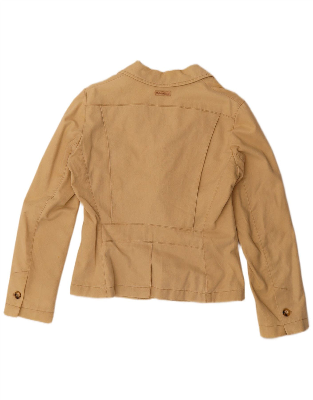 Jachetă Blazer pentru femei Marlboro Classics cu 3 nasturi EU 46 XL bumbac bej