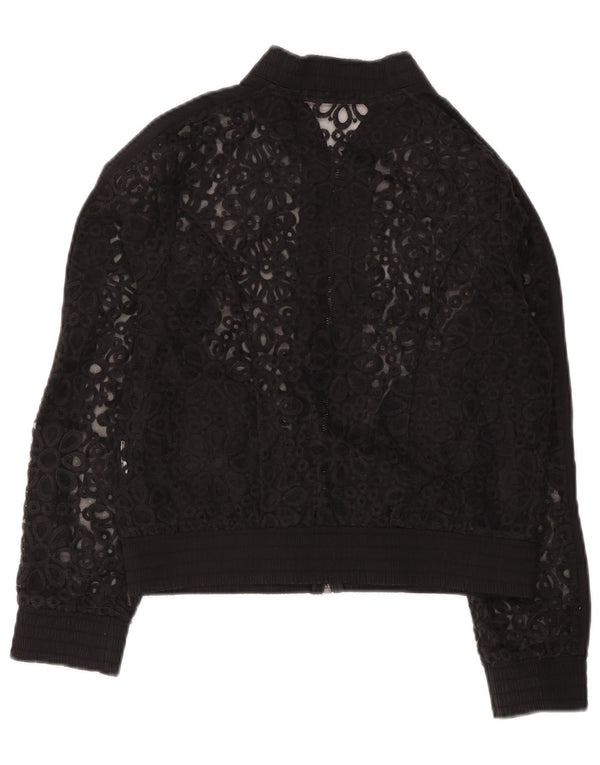 Jachetă bomber din dantelă pentru femei Fornarina UK 12 Medium Black Floral