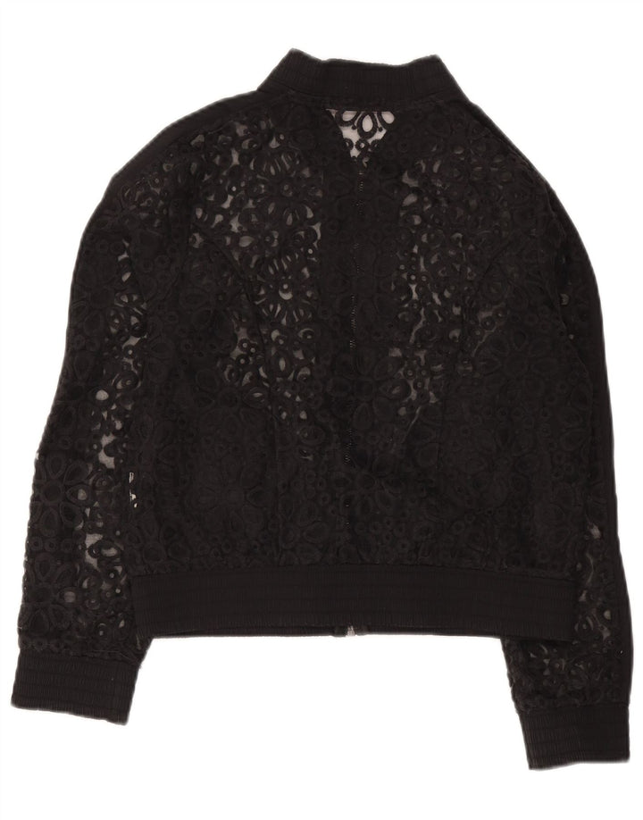 Jachetă bomber din dantelă pentru femei Fornarina UK 12 Medium Black Floral