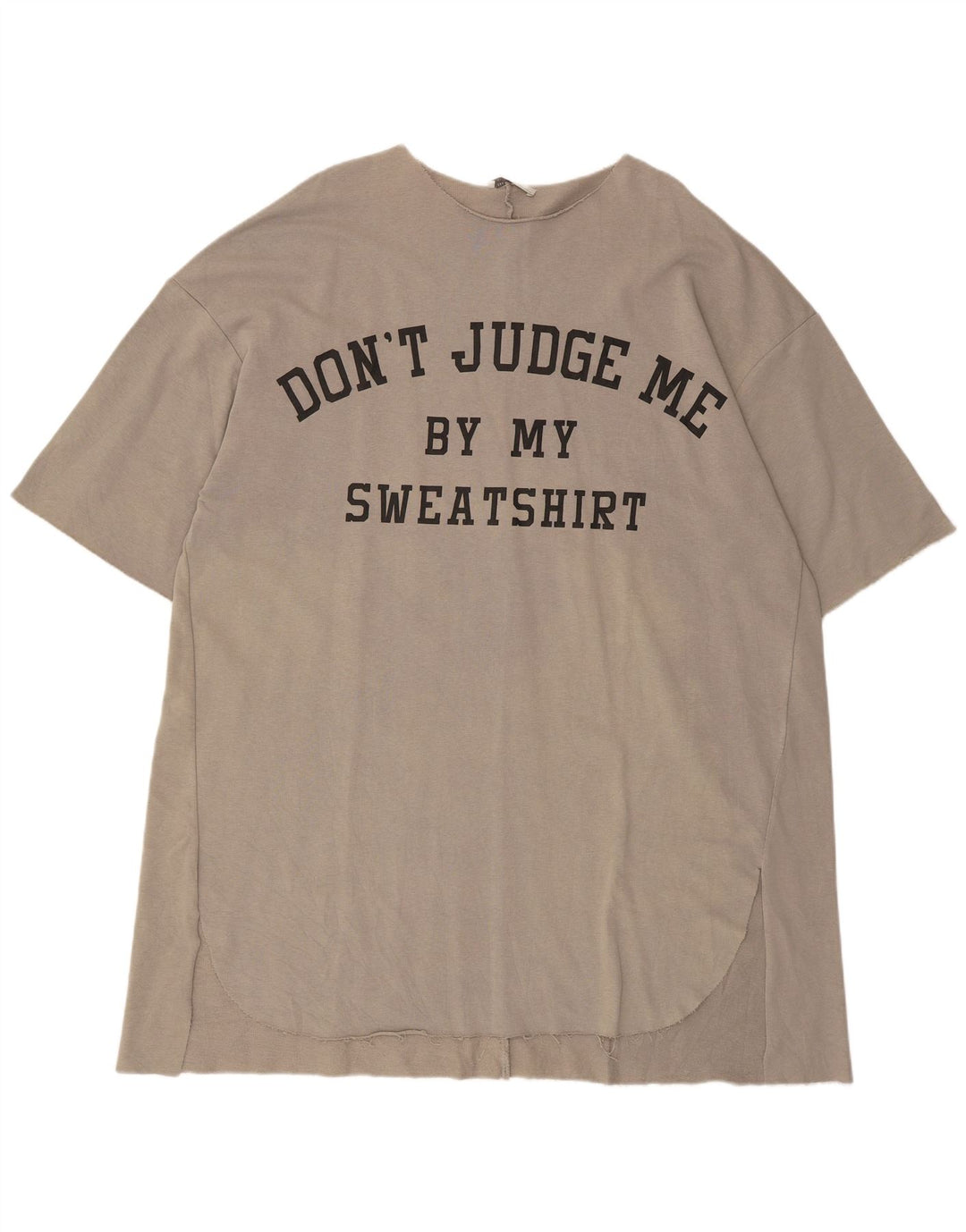 Rochie tricou supradimensionată pentru femei Zara UK 14 bumbac gri mediu