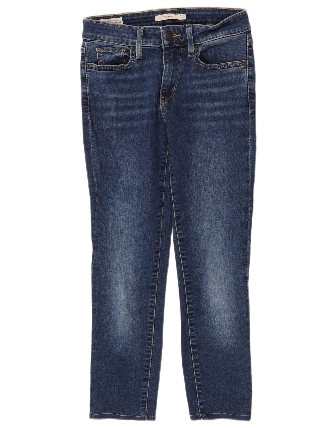 Blugi skinny 711 pentru femei LEVI'S W25 L32 bumbac albastru