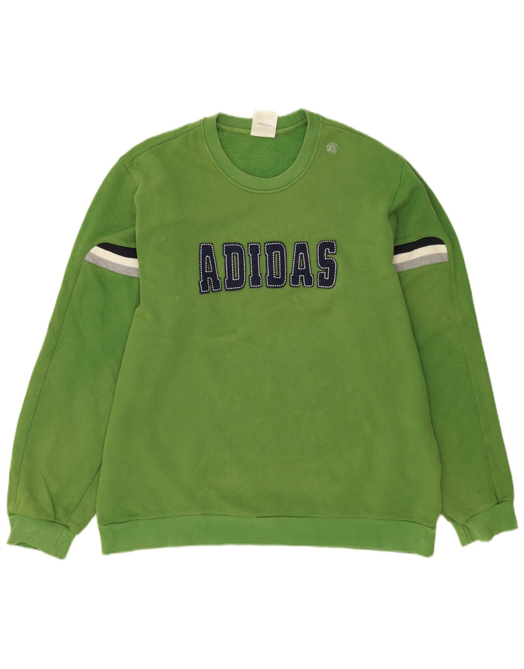 Hanorac grafic pentru bărbați ADIDAS Pulover mare din bumbac verde
