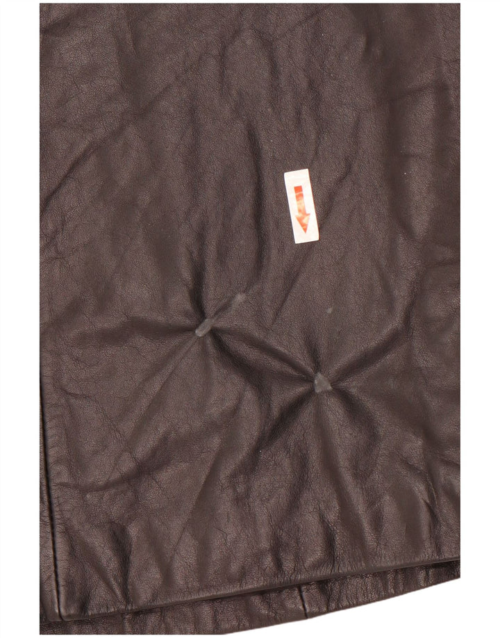 Geaca de piele vintage pentru femei IT 42 Medium Black Leather