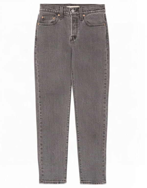 Levi's Womens Wedgie High Waist Jeans W25 L27 Grey Cotton