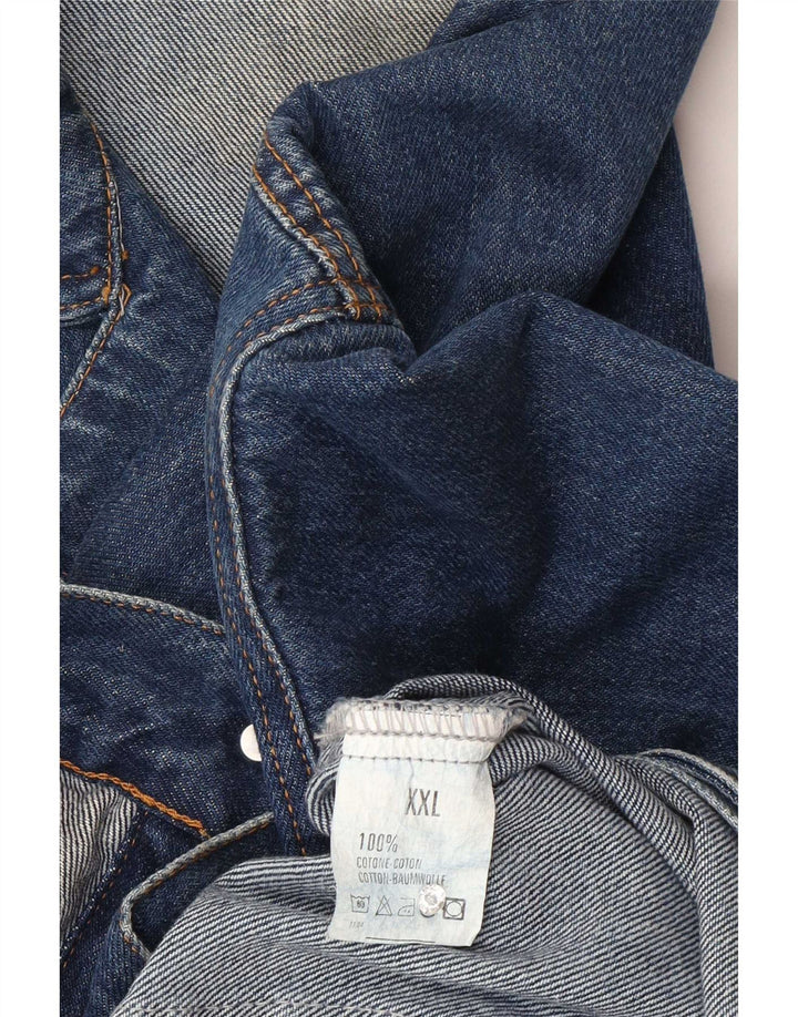 Jachetă de blugi vintage pentru bărbați UK 44 2XL Bumbac albastru