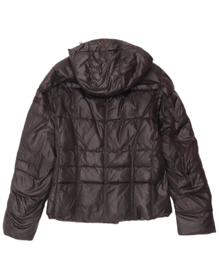 PEUTEREY Girls Hooded Padded Jacket 14-15 Years 2XL Black Polyester