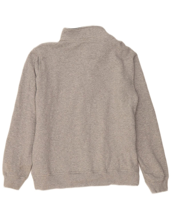 CREW CLOTHING Hanorac cu fermoar pentru bărbați Pulover XL Bumbac gri