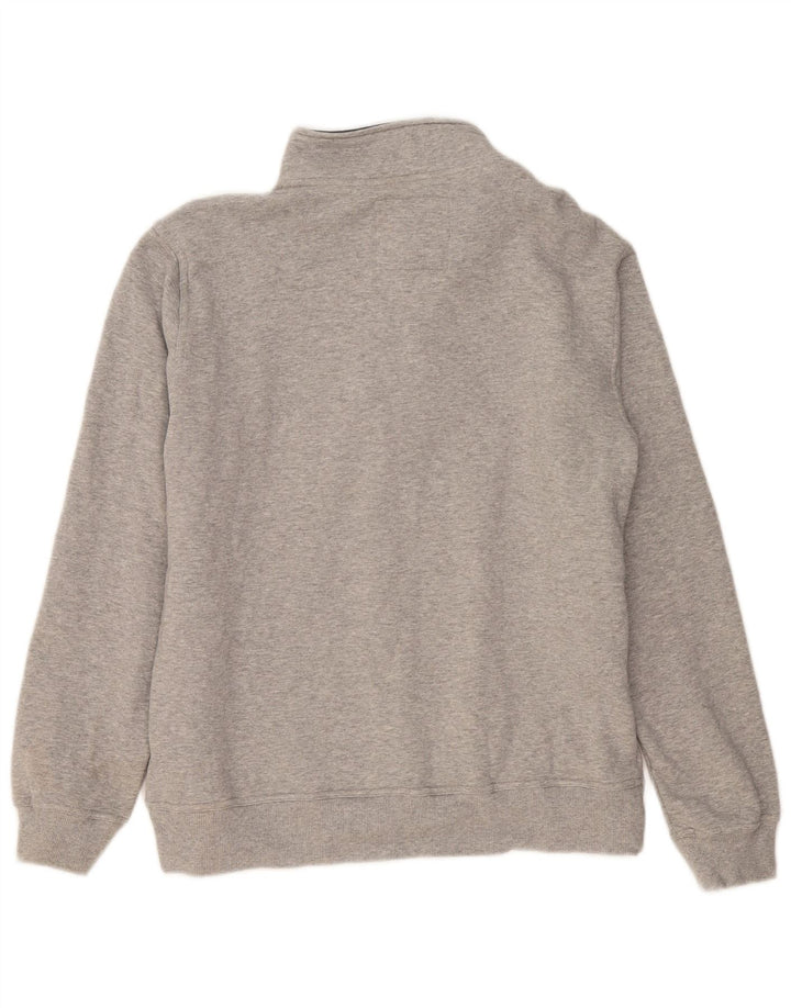 CREW CLOTHING Hanorac cu fermoar pentru bărbați Pulover XL Bumbac gri