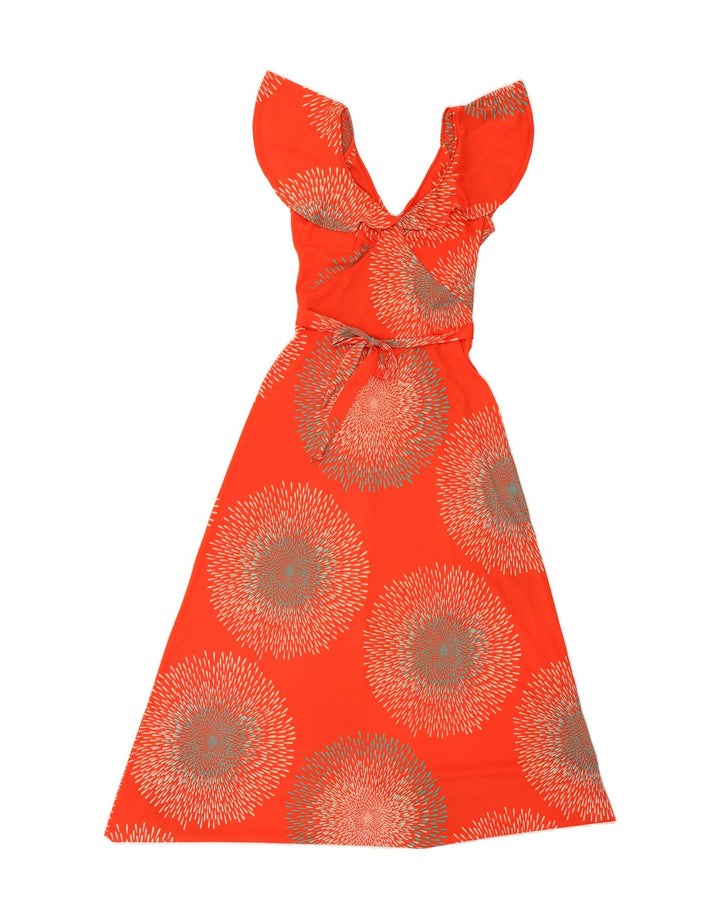 TIFFANY Womens Sleeveless Maxi Dress IT 42 Medium Red Floral Polyamide Vintage Tiffany and Second-Hand Tiffany from Messina Hembry 
