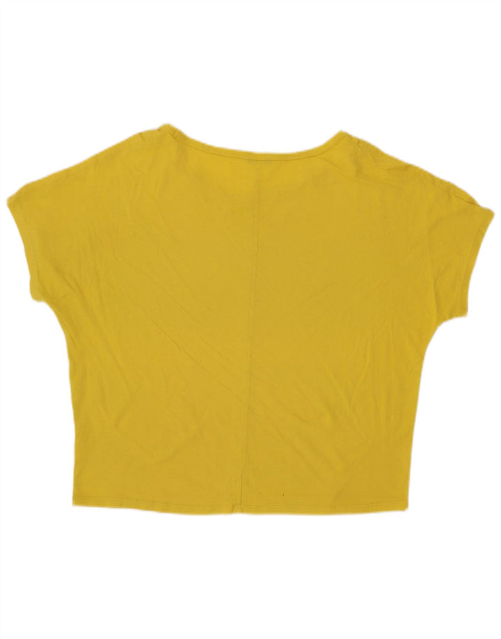 Bluză cu grafică pentru femei BENETTON UK 16 Large Yellow
