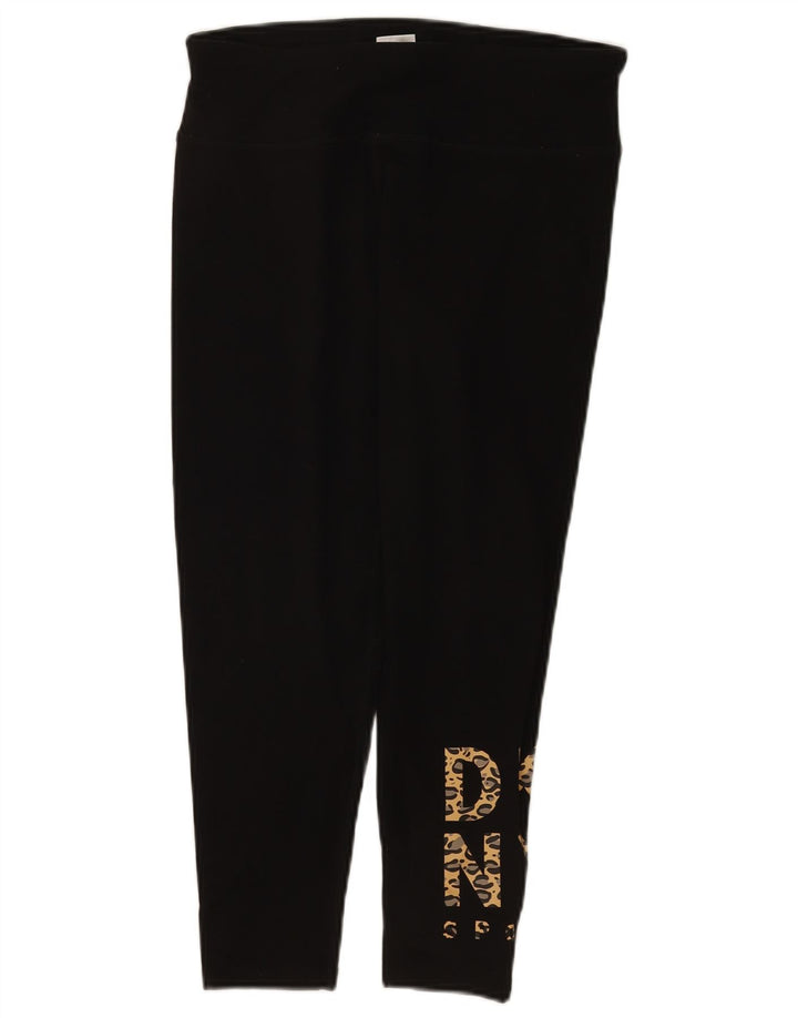 Leggings grafic Dkny pentru femei UK 14, mare, negru, bumbac