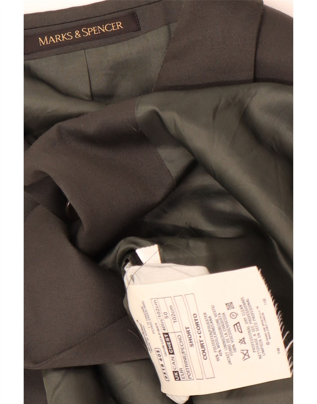 Marks & Spencer jachetă pentru bărbați cu două piepturi EU 50 kaki mare