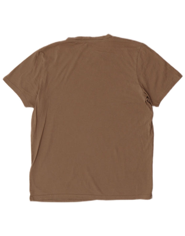 Tricou Jack & Jones pentru bărbați Top din bumbac maro mediu
